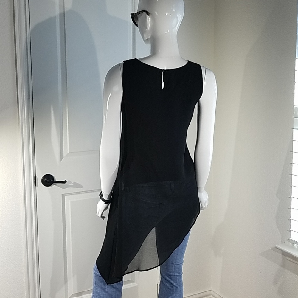 Saks Fifth Avenue Sleeveless Sheer Top - Picture 9 of 13